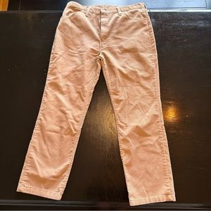 Vintage Rustler 36x32 Brown Cream Corduroy pants Made in UsA Wide leg